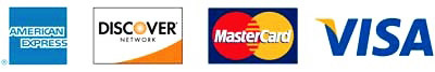 Payment Options AmEx | Discover | Mastercard | Visa